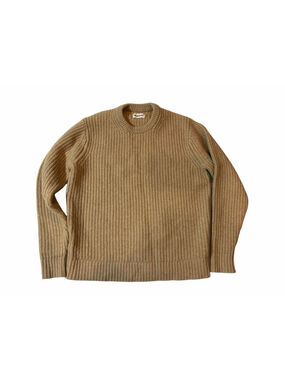 Taylor Stitch Camel Merino Wool Fisherman Sweater Rib Knit Heritage 42